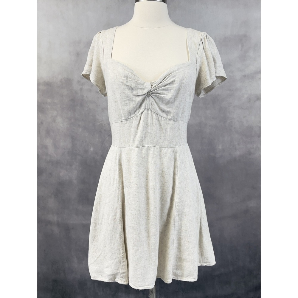 Abercrombie Fitch Mini Dress Womens‎ Small Smocked Cottage Coastal Clean Girl